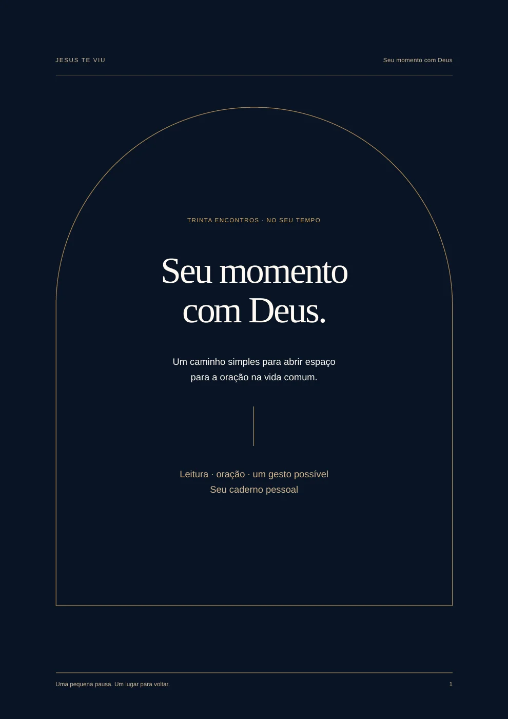 Capa do caderno digital de oração